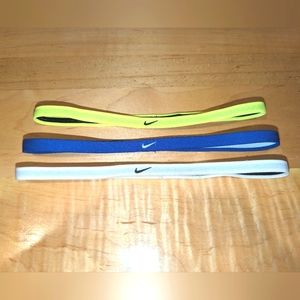 3-Pack Nike Headbands Hairbands Outdoors Sports For Men & Women Blue White Neon